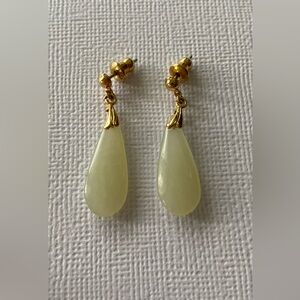 Vintage Green Jadeite Earrings